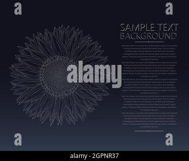 Sunflower vector card Stock Vector