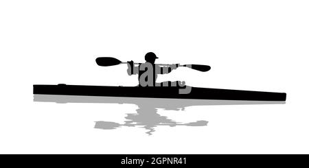 Kayak athlete Stock Vector