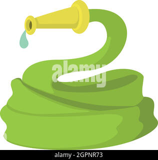 Garden hose icon, cartoon style Stock Vector
