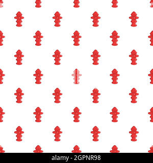 Fire hydrant pattern, cartoon style Stock Vector
