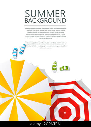Summer beach day card Stock Vector