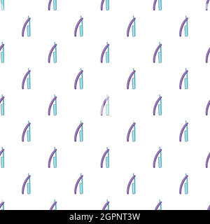 Bladed razor pattern, cartoon style Stock Vector