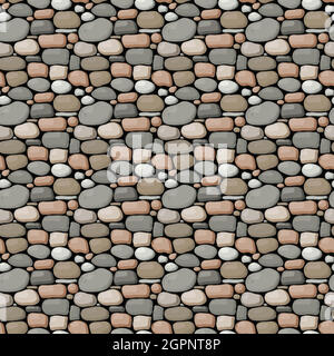 Seamless stone wall pattern Stock Vector