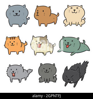 vector set of cats Stock Vector