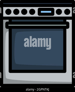 Kitchen Main Stove Unit Icon Stock Vector