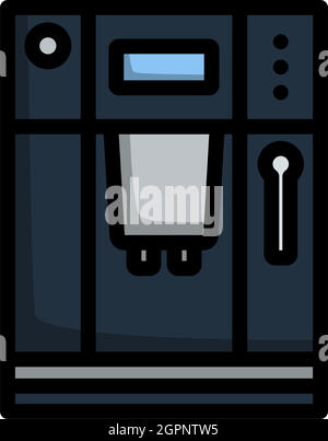 Kitchen Coffee Machine Icon Stock Vector