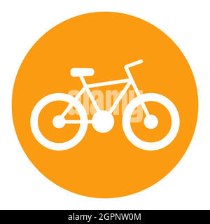 Bicycle vector flat isolated white glyph icon. Camping sign Stock Vector