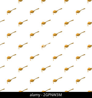 Spoon of honey pattern, cartoon style Stock Vector