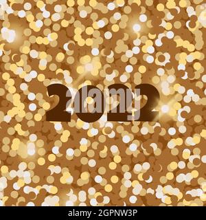 Poster template for the New 2022 year. Vector holiday banner Stock Vector