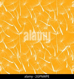 Whimsical dandeline pattern Stock Vector