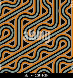 Computer-generated Hexagon Tile Connection art background design illustration Stock Vector