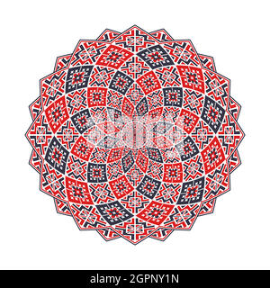 Romanian round design element 16 Stock Vector
