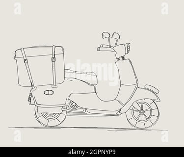 Vintage scooter Stock Vector
