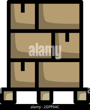 Cardboard Package Box Icon Stock Vector