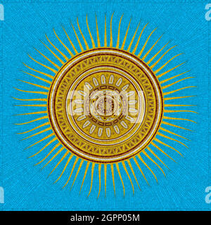 Tribal sun mosaic Stock Vector