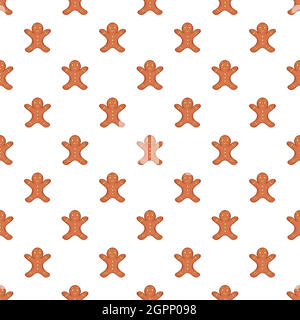 Christmas cookie pattern, cartoon style Stock Vector