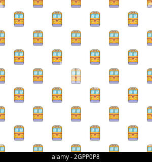 Train pattern, cartoon style Stock Vector