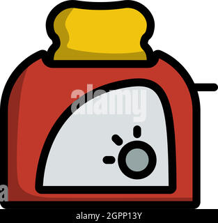Kitchen Toaster Icon Stock Vector