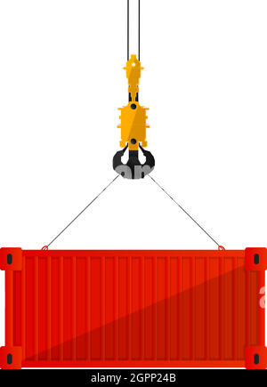 Container and hook Stock Vector