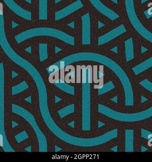 Computer-generated Hexagon Tile Connection art background design illustration Stock Vector