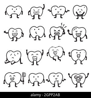 vector set of teeth Stock Vector Image & Art - Alamy