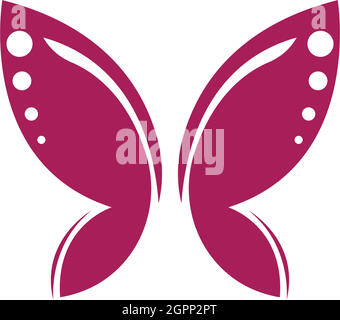 Butterfly icon logo design concept template illustration Stock Vector