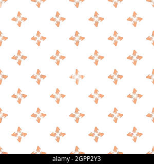 Helping hands pattern, cartoon style Stock Vector