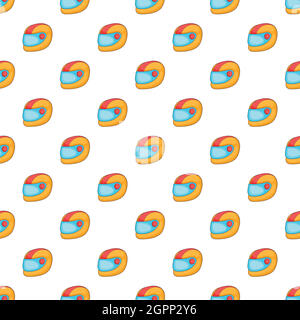 Racing helmet pattern, cartoon style Stock Vector