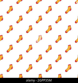 Christmas sock pattern, cartoon style Stock Vector