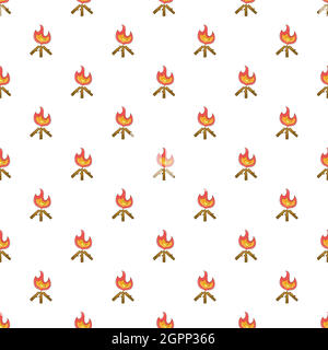 Fire pattern, cartoon style Stock Vector