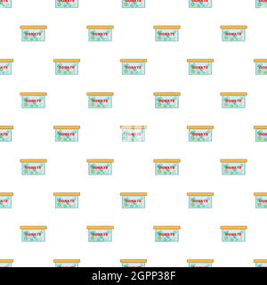 Box for donations pattern, cartoon style Stock Vector