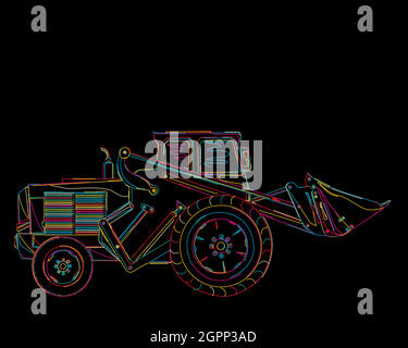 Funky heavy loader Stock Vector