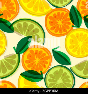 Citrus tile Stock Vector