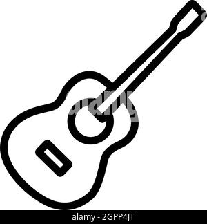 Icon Of Acoustic Guitar Stock Vector