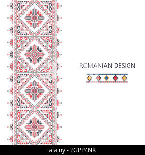 Romanian vertical border 2 Stock Vector