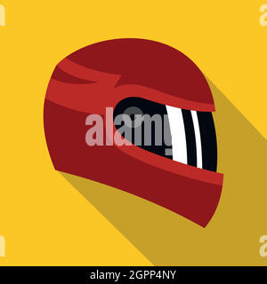 Red racing helmet icon, flat style Stock Vector Image & Art - Alamy