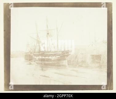 143. Copper Ore Vessel, Swansea, 1846. [Sailing ship on the south coast of Wales]. Salted paper print. Stock Photo