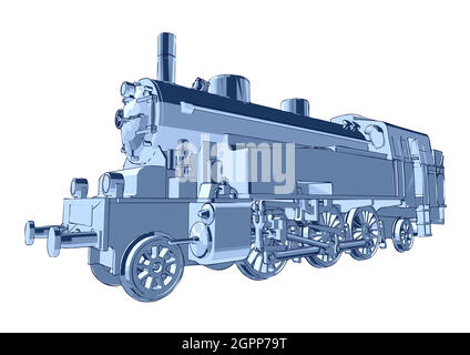 vintage train Stock Vector