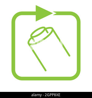 Recycling icon battery Stock Vector