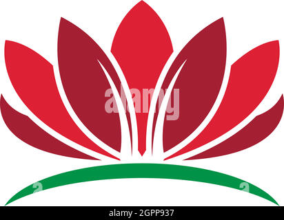 Beauty Lotus flowers logo icon design template Stock Vector