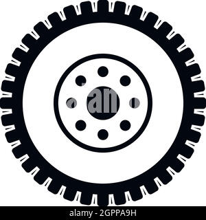 Gear wheel icon, simple style Stock Vector