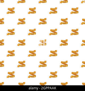 Ribbon Columbus day pattern, cartoon style Stock Vector