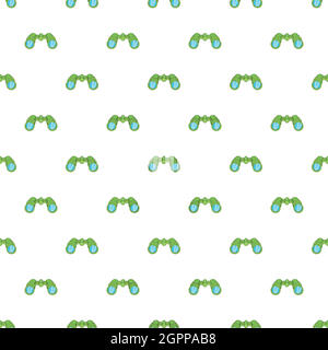 Binoculars pattern, cartoon style Stock Vector