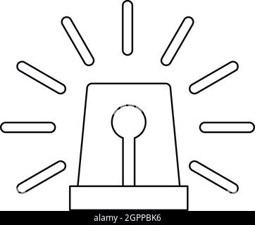 Special flasher icon, outline style Stock Vector