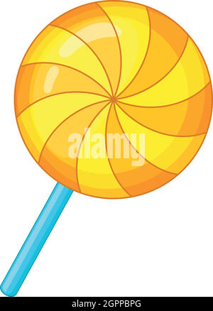 Candy on a stick icon, cartoon style Stock Vector