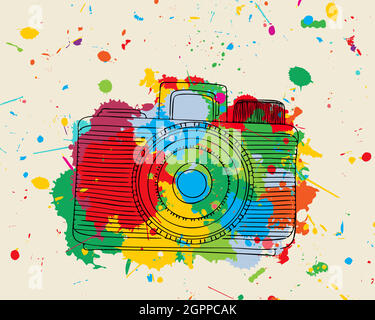 Premium Vector | Illustration of camera in sketch style camera, vector  sketch on a white background