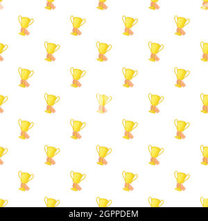 Cup in hand pattern, cartoon style Stock Vector