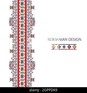 Romanian vertical border 3 Stock Vector