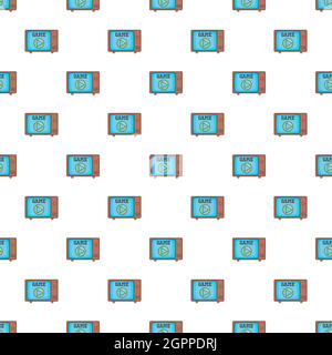 Video player on the screen of retro TV pattern Stock Vector