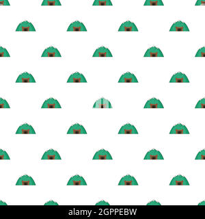 Mine in mountain pattern, cartoon style Stock Vector